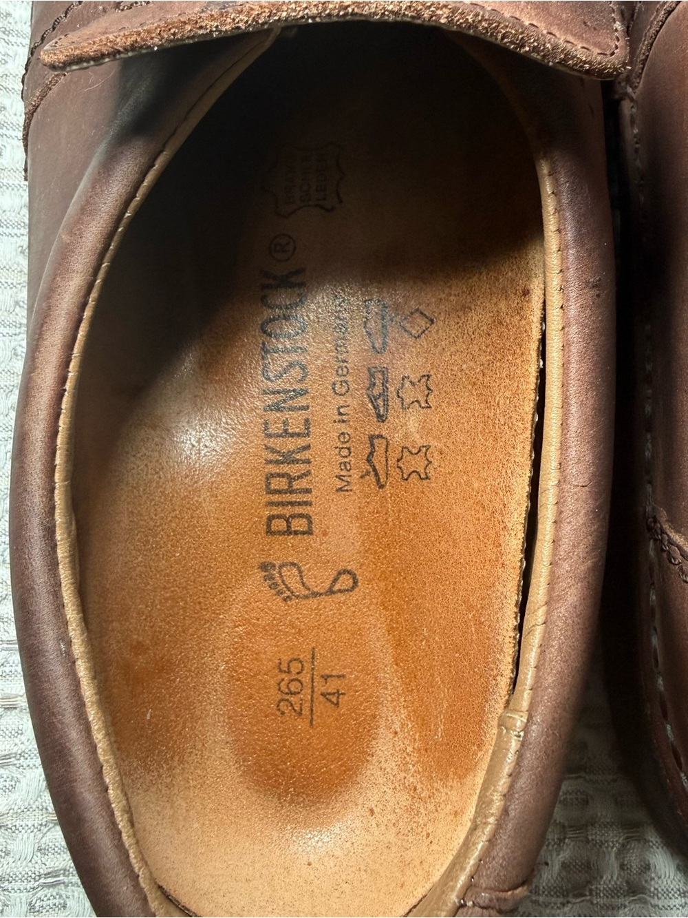 Birkenstock Women’s Slip On Clogs Loafers Brown Leather Shoes Size US 11 EU 41 - Picture 4 of 8